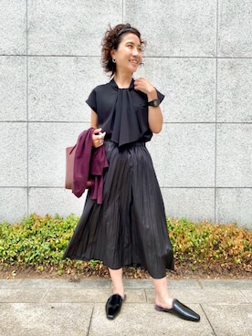 「ビジネス」｜「アイテム（その他シューズ）」を使った、yano_sさん（レディース・152cm）の夏コーディネート