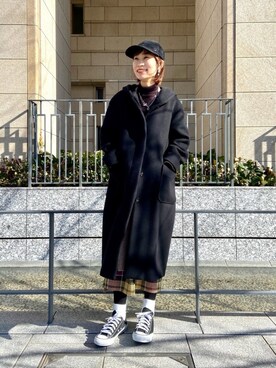 「SHIPS（シップス）のアイテム（その他アウター）」を使った、たけむさん（レディース・158cm）の冬コーディネート