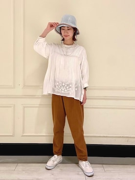 「note et silence （ノートエシロンス）のアイテム（パンツ）」を使った、たけむさん（レディース・158cm）の春コーディネート