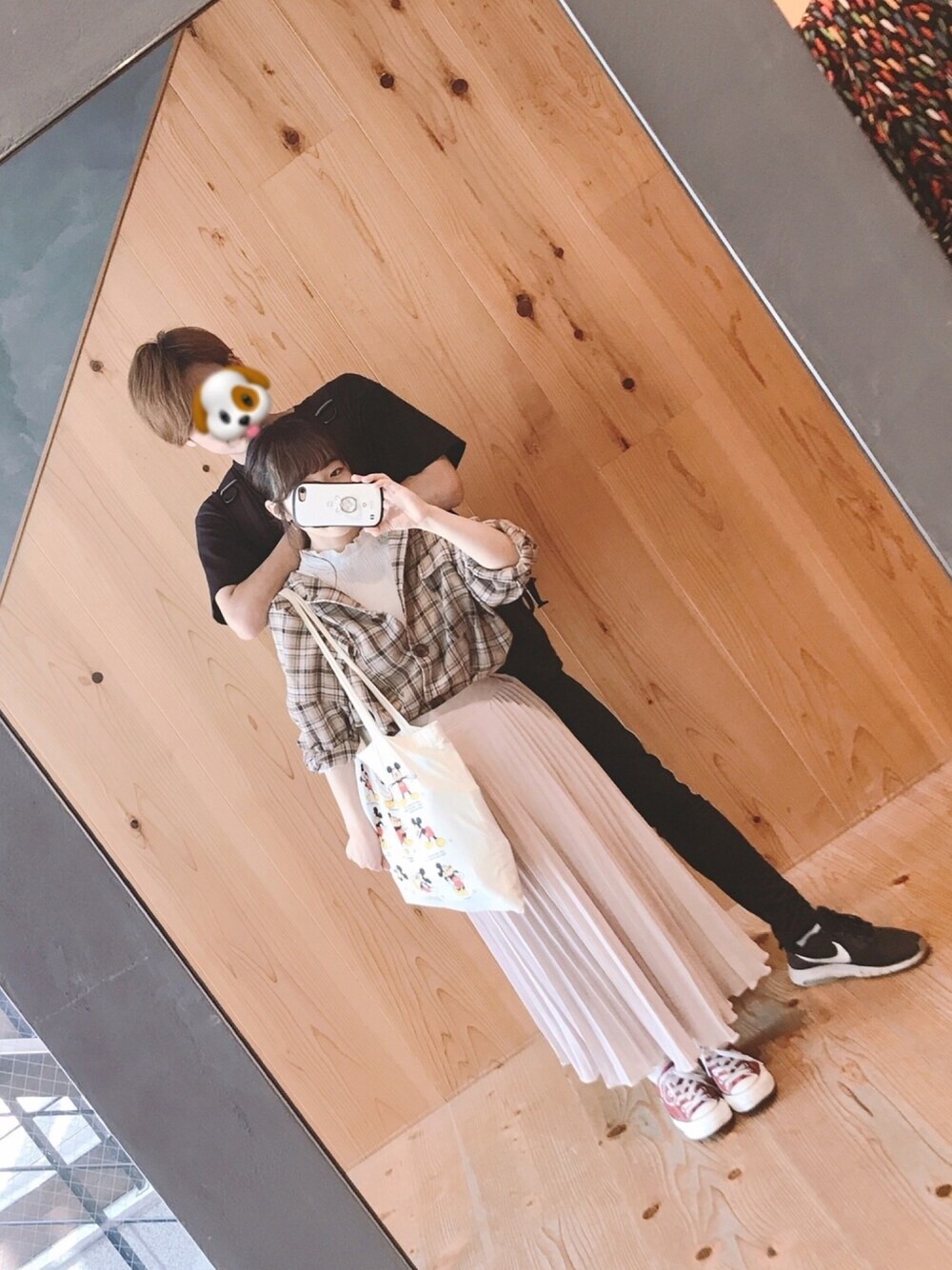 「apresjour、カジュアルガーリー」｜「apres jourのアソートビッグシャツ【ZOZOTOWN限定アイテム】（シャツ/ブラウス、ブラウン系）」を使った、sakiさん（レディース・147cm）の夏コーディネートの1枚目の写真