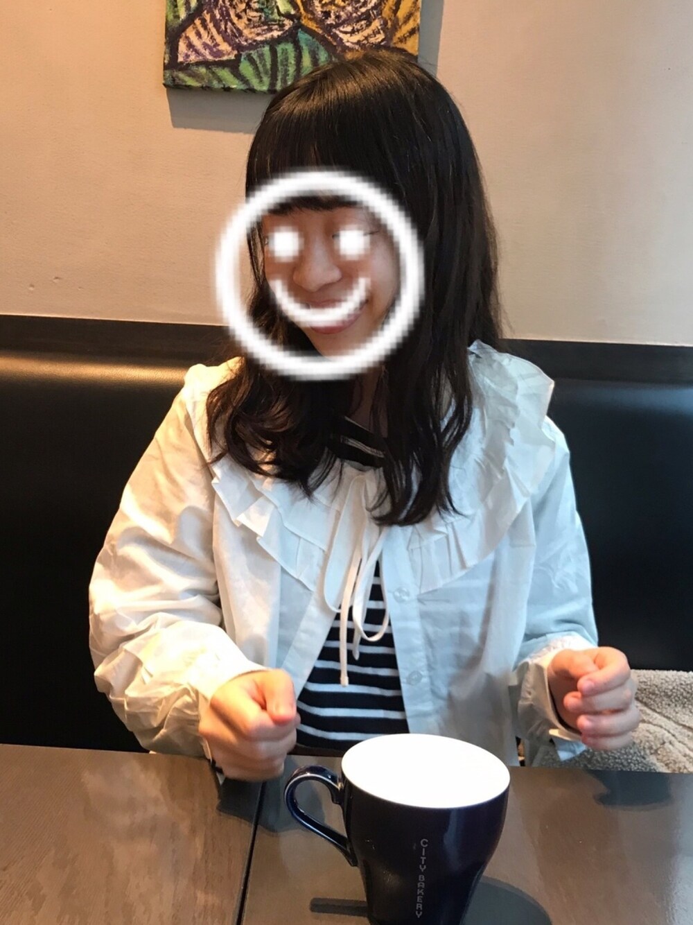 「低身長、低身長コーデ、メルロー、merlot、雨の日コーデ」｜「LOWRYS FARMのアイテム（Tシャツ/カットソー、ブラック系）」を使った、sakiさん（レディース・147cm）の秋コーディネートの1枚目の写真