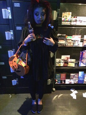「halloween」｜「アイテム（その他シューズ）」を使った、카냐さん（レディース・152cm）の秋コーディネート