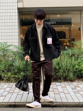 「秋のブラウンスタイル」｜「アイテム（ブルゾン）」を使った、おむらいす(rageblue )さん（メンズ・173cm）の秋コーディネート