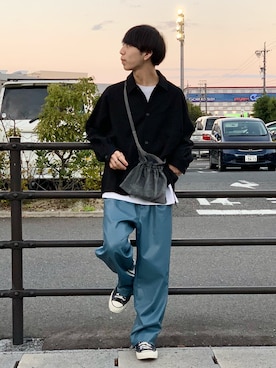 「HARE（ハレ）のアイテム（リング）」を使った、おむらいす(rageblue )さん（メンズ・173cm）の冬コーディネート