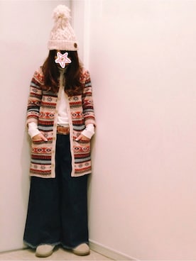 「CANAMO（カナーモ）のアイテム」を使った、ne-neさん（レディース・150cm）の冬コーディネート