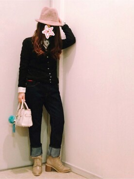 「ドラフトリーバイス」｜「アイテム（ブーティ）」を使った、ne-neさん（レディース・150cm）の冬コーディネート