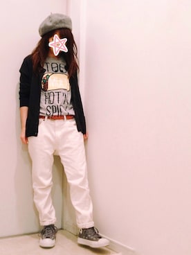 「PEARLY GATES（パーリーゲイツ）のアイテム（Tシャツ/カットソー）」を使った、ne-neさん（レディース・150cm）の秋コーディネート
