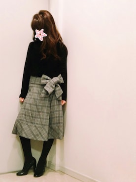 「MARC JACOBS（マークジェイコブス）のアイテム（スカート）」を使った、ne-neさん（レディース・150cm）の冬コーディネート