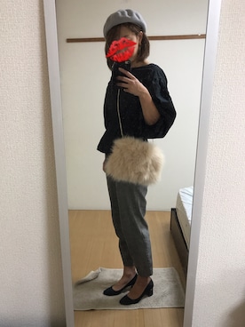 「ベレー帽推奨委員会」｜「アイテム（パンプス）」を使った、えもさん（レディース・165cm）の秋コーディネート
