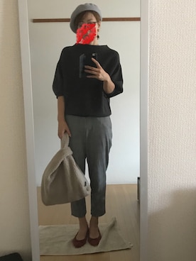 「ベレー帽推奨委員会」｜「アイテム（パンプス）」を使った、えもさん（レディース・165cm）の秋コーディネート