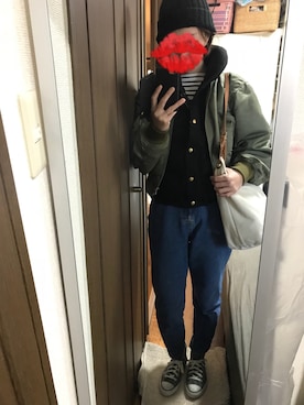 「FRAMeWORK（フレームワーク）のアイテム（ダウンベスト）」を使った、えもさん（レディース・165cm）の冬コーディネート