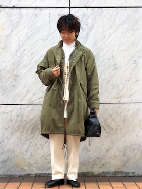 「coen（コーエン）のアイテム（モッズコート）」を使った、haruicifutaさん（レディース・158cm）の冬コーディネート