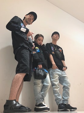 「DIESEL（ディーゼル）のアイテム（パーカー）」を使った、KOKORO.Iさん（レディース・148cm）の夏コーディネート