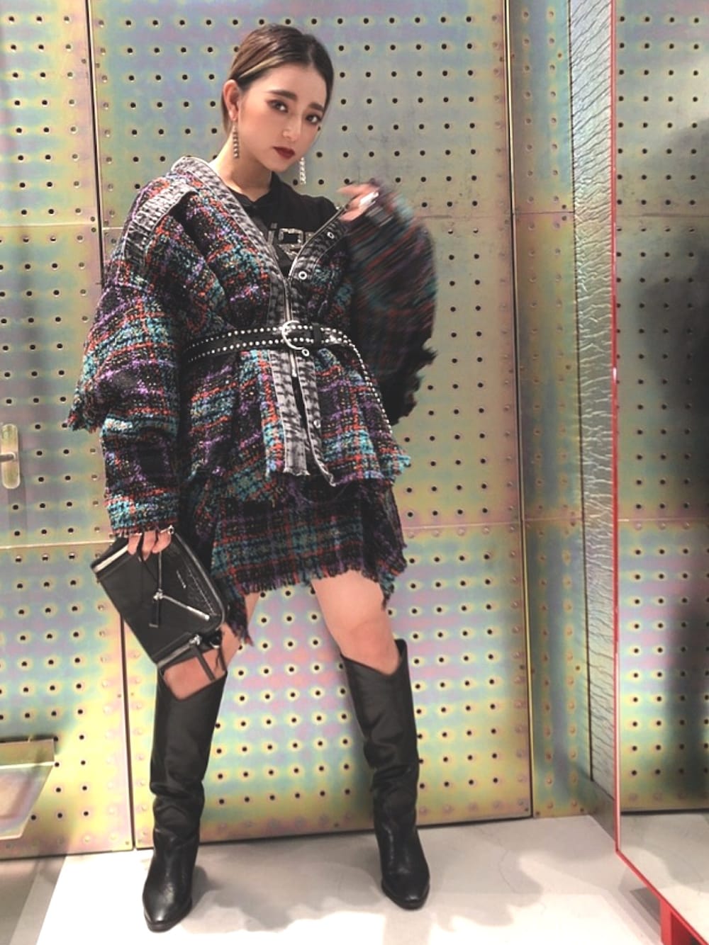 DIESEL チェックブークレミニスカート セール 50%OFF】ブークレチェックミニスカート(507534356