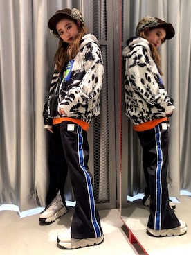 「DIESEL（ディーゼル）のアイテム（ポーチ）」を使った、KOKORO.Iさん（レディース・148cm）の春コーディネート