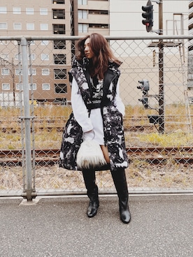 「DIESEL（ディーゼル）のアイテム（その他アウター）」を使った、KOKORO.Iさん（レディース・148cm）の秋コーディネート