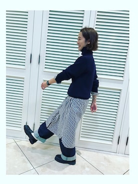 「アイテム（シャツワンピース）」を使った、maruyama ayakaさん（レディース・155cm・20代）の冬コーディネート