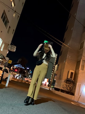 「stradivarius（ストラディバリウス）のアイテム（帽子）」を使った、NANAMIさん（レディース・163cm）の冬コーディネート