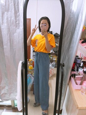 「日常」｜「アイテム（チノパンツ）」を使った、希望小号不会被发现さん（レディース・156cm）の秋コーディネート