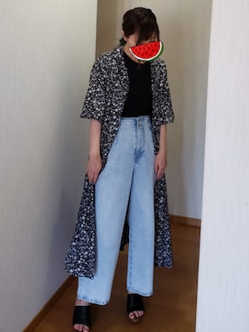 「Honeys（ハニーズ）のアイテム」を使った、てぃこさん（レディース・159cm）の夏コーディネート