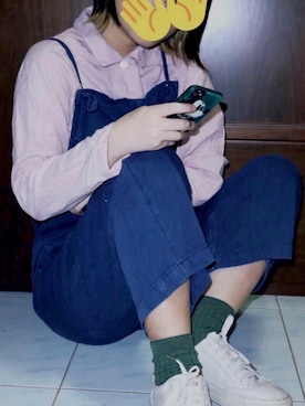 「MONKI（モンキ）のアイテム（オールインワン・サロペット）」を使った、▲▼MOSS▲▼さん（レディース・157cm）の春コーディネート