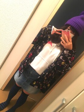 「ROLLING CRADLE（ローリングクレイドル）のアイテム（ジャケット/アウター）」を使った、きゃめろんさん（レディース・160cm）の秋コーディネート