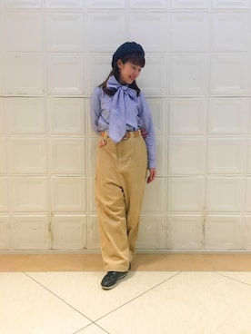 「アイテム（スニーカー、ブラック系）」を使った、takita mikiさん（レディース・154cm）の冬コーディネート