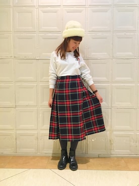 「アイテム（ドレスシューズ）」を使った、takita mikiさん（レディース・154cm）の冬コーディネート