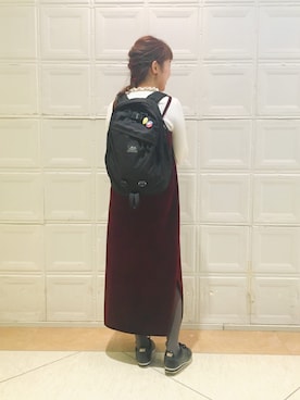 「アイテム（バックパック/リュック）」を使った、takita mikiさん（レディース・154cm・20代）の冬コーディネート