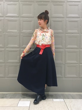 「アイテム（ドレスシューズ）」を使った、takita mikiさん（レディース・154cm）の春コーディネート