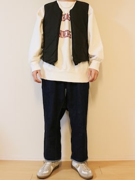 「TUKI（ツキ）のTUKI /ツキ/type3/ツキ タイプ3（デニムパンツ）」を使った、yyytttt0501さん（メンズ・167cm）の秋コーディネート