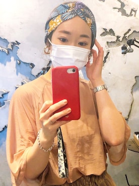 「ヘアアクセ」｜「アイテム（アクセサリー）」を使った、GARDEN Tokyo 本木 亜美さん（レディース・158cm）の夏コーディネート