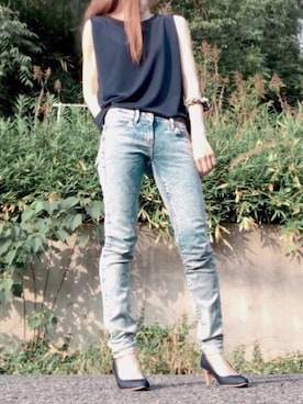 「NU（NANO universe）（ヌー）のアイテム」を使った、A☆Fさん（レディース・153cm）の夏コーディネート