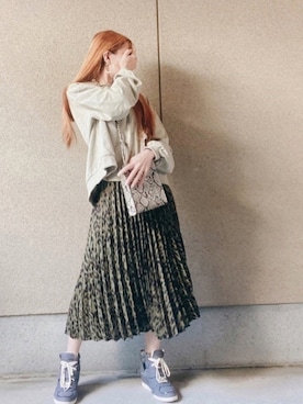 「reca（レカ）のアイテム（パーカー）」を使った、A☆Fさん（レディース・153cm）の秋コーディネート