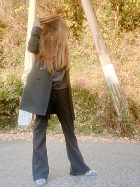「frames RAY CASSIN（フレームスレイカズン）のアイテム（スラックス）」を使った、A☆Fさん（レディース・153cm）の冬コーディネート