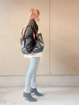 「Alpha Industries（アルファインダストリーズ）のアイテム（MA-1）」を使った、A☆Fさん（レディース・153cm）の冬コーディネート