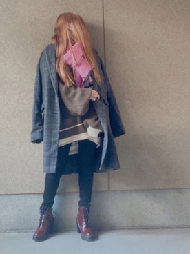 「AIVER（アイバー）のアイテム（チェスターコート）」を使った、A☆Fさん（レディース・153cm）の冬コーディネート