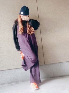 「Ifuru（イフル）のアイテム（オールインワン・サロペット）」を使った、A☆Fさん（レディース・153cm）の秋コーディネート