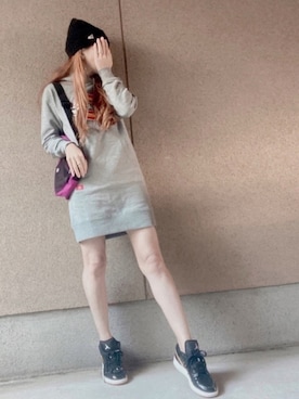 「Yohji Yamamoto（ヨウジヤマモト）のアイテム（ニットキャップ/ビーニー）」を使った、A☆Fさん（レディース・153cm）の秋コーディネート