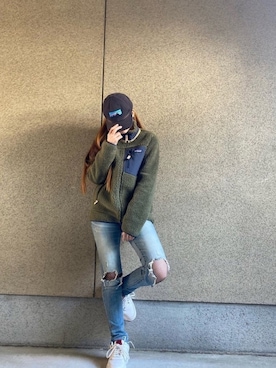 「リメイクデニム」｜「アイテム（その他アウター）」を使った、A☆Fさん（レディース・153cm）の冬コーディネート