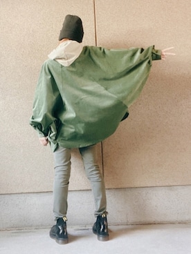 「reca（レカ）のアイテム（パーカー）」を使った、A☆Fさん（レディース・153cm）の冬コーディネート