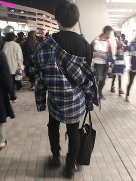 「vetements」｜「アイテム（ブーツ）」を使った、りょうちゃんさん（メンズ・172cm）の冬コーディネート