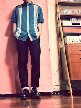 「American Apparel」｜鬼澤駿天【boucle】さん（メンズ・172cm）の夏コーディネート