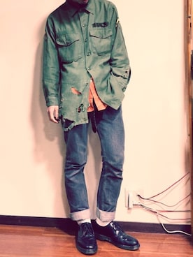 「軍物」｜鬼澤駿天【boucle】さん（メンズ・172cm）の冬コーディネート