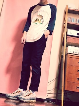 「American Apparel（アメリカンアパレル）のアイテム」を使った、鬼澤駿天【boucle】さん（メンズ・172cm）の夏コーディネート