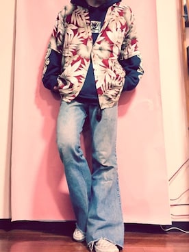 「Levi's」｜「アイテム（キャップ）」を使った、鬼澤駿天【boucle】さん（メンズ・172cm）の春コーディネート