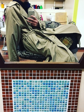 「アイテム（トレンチコート）」を使った、鬼澤駿天【boucle】さん（メンズ・172cm）の冬コーディネート