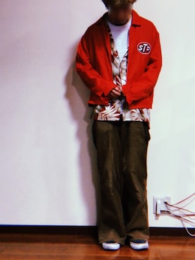 「アロハシャツ」｜鬼澤駿天【boucle】さん（メンズ・172cm）の春コーディネート