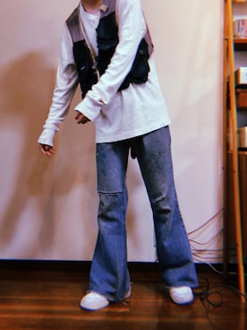 「NIKE（ナイキ）のナイキ エア フォース 1 LOW 07 メンズシューズ / NIKE AIR FORCE 1 '07 (AF1)（スニーカー）」を使った、鬼澤駿天【boucle】さん（メンズ・172cm）の春コーディネート