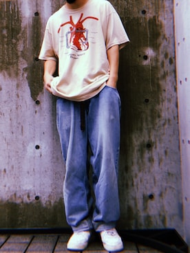 「NIKE（ナイキ）のナイキ エア フォース 1 LOW 07 メンズシューズ / NIKE AIR FORCE 1 '07 (AF1)（スニーカー）」を使った、鬼澤駿天【boucle】さん（メンズ・172cm）の夏コーディネート